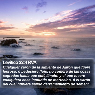 Levítico 22:4 RVA Bible Verse Image