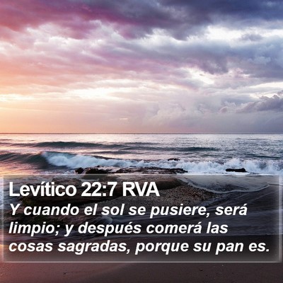 Levítico 22:7 RVA Bible Verse Image