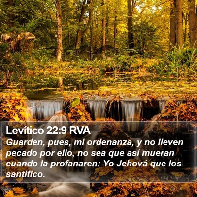 Levítico 22:9 RVA Bible Verse Image