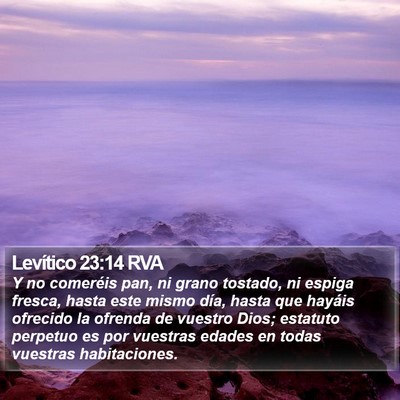 Levítico 23:14 RVA Bible Verse Image
