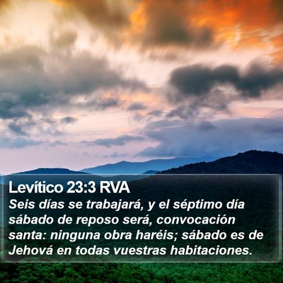 Levítico 23:3 RVA Bible Verse Image