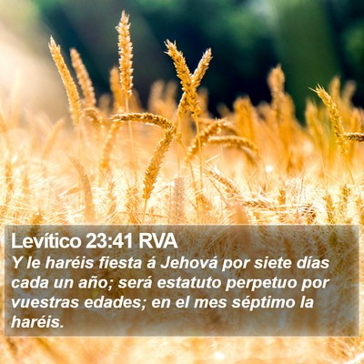 Levítico 23:41 RVA Bible Verse Image