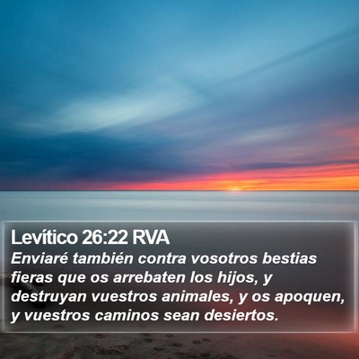 Levítico 26:22 RVA Bible Verse Image