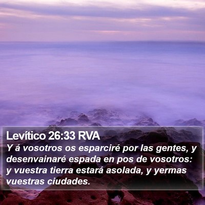 Levítico 26:33 RVA Bible Verse Image