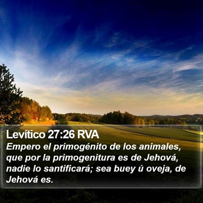 Levítico 27:26 RVA Bible Verse Image