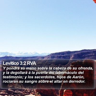 Levítico 3:2 RVA Bible Verse Image