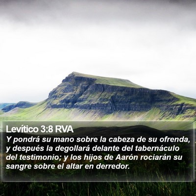 Levítico 3:8 RVA Bible Verse Image