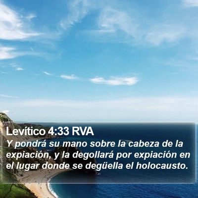 Levítico 4:33 RVA Bible Verse Image