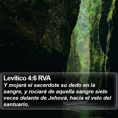 Levítico 4:6 RVA Bible Verse Image