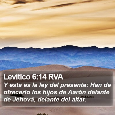 Levítico 6:14 RVA Bible Verse Image