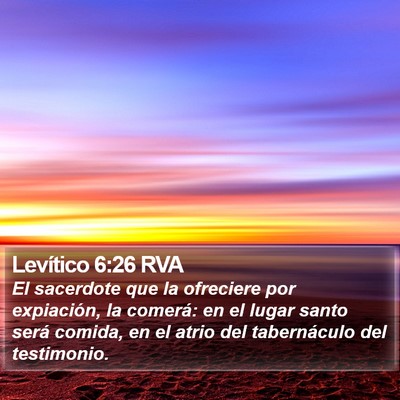 Levítico 6:26 RVA Bible Verse Image