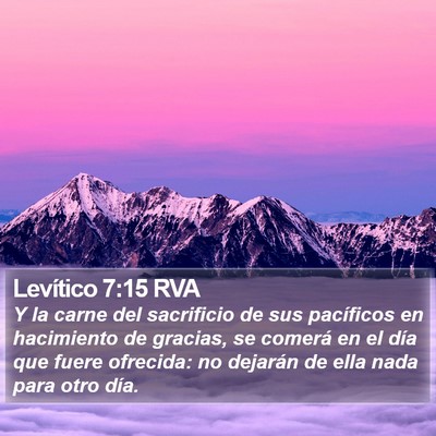 Levítico 7:15 RVA Bible Verse Image