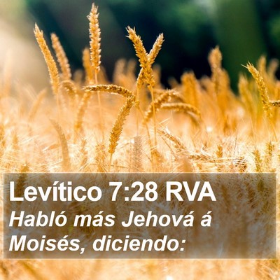 Levítico 7:28 RVA Bible Verse Image