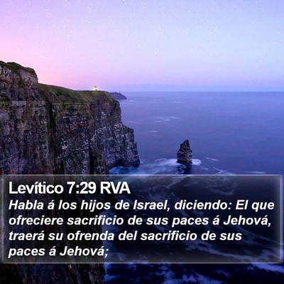 Levítico 7:29 RVA Bible Verse Image