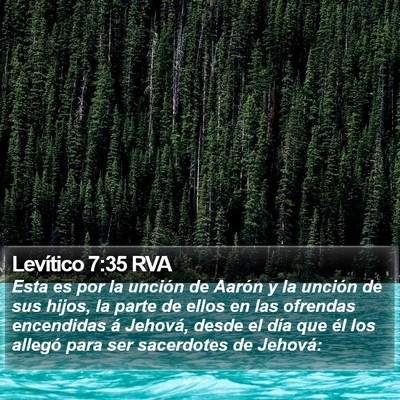 Levítico 7:35 RVA Bible Verse Image