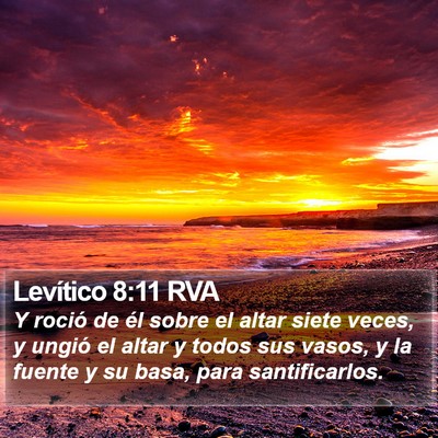 Levítico 8:11 RVA Bible Verse Image