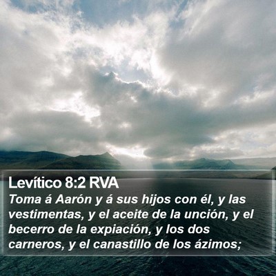 Levítico 8:2 RVA Bible Verse Image