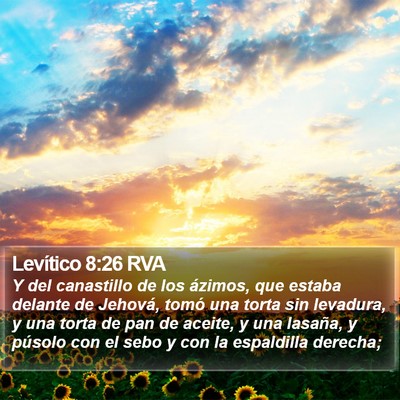 Levítico 8:26 RVA Bible Verse Image