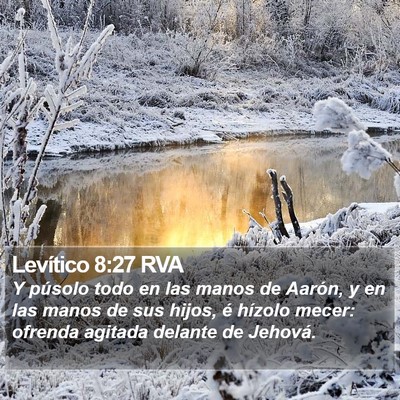 Levítico 8:27 RVA Bible Verse Image