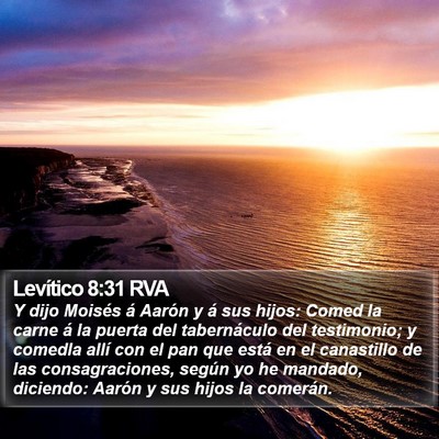 Levítico 8:31 RVA Bible Verse Image