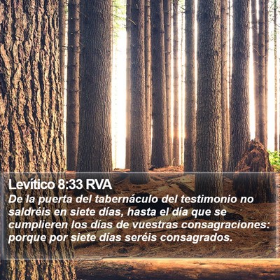 Levítico 8:33 RVA Bible Verse Image