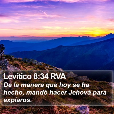 Levítico 8:34 RVA Bible Verse Image