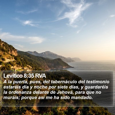 Levítico 8:35 RVA Bible Verse Image
