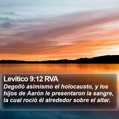 Levítico 9:12 RVA Bible Verse Image