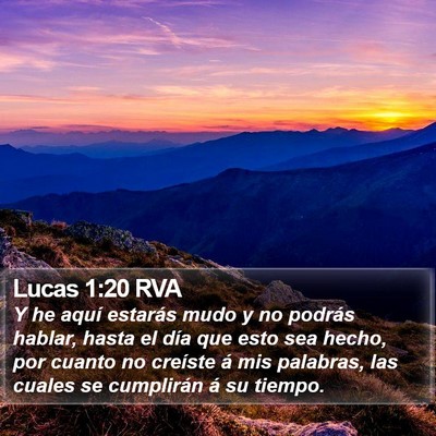 Lucas 1:20 RVA Bible Verse Image