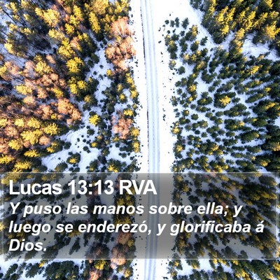 Lucas 13:13 RVA Bible Verse Image