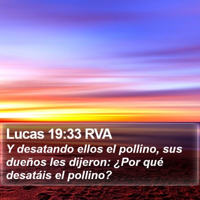 Lucas 19:33 RVA Bible Verse Image