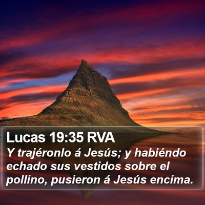 Lucas 19:35 RVA Bible Verse Image