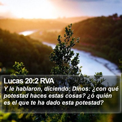 Lucas 20:2 RVA Bible Verse Image