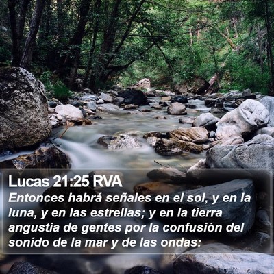Lucas 21:25 RVA Bible Verse Image