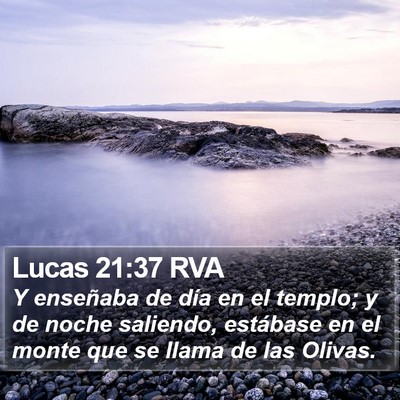Lucas 21:37 RVA Bible Verse Image