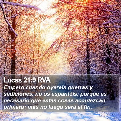 Lucas 21:9 RVA Bible Verse Image