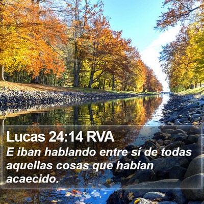 Lucas 24:14 RVA Bible Verse Image