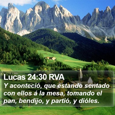 Lucas 24:30 RVA Bible Verse Image