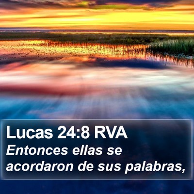 Lucas 24:8 RVA Bible Verse Image