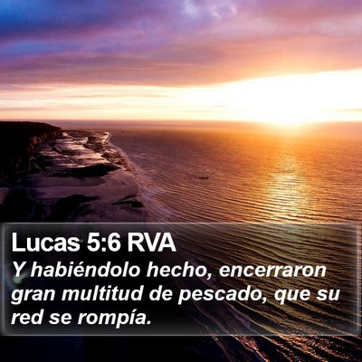 Lucas 5:6 RVA Bible Verse Image