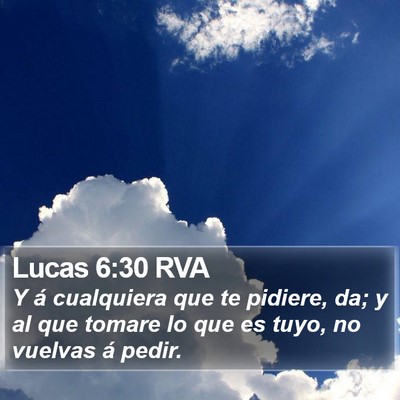 Lucas 6:30 RVA Bible Verse Image