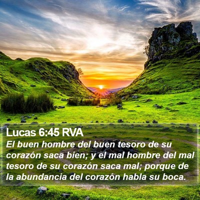 Lucas 6:45 RVA Bible Verse Image