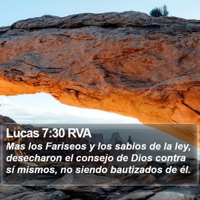 Lucas 7:30 RVA Bible Verse Image