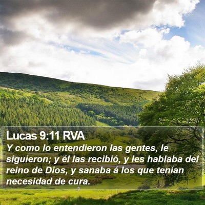 Lucas 9:11 RVA Bible Verse Image