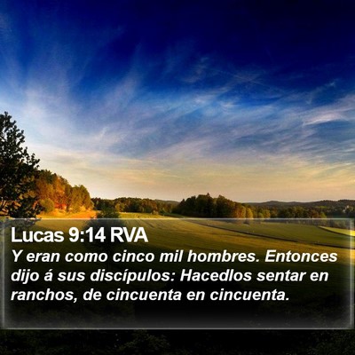 Lucas 9:14 RVA Bible Verse Image