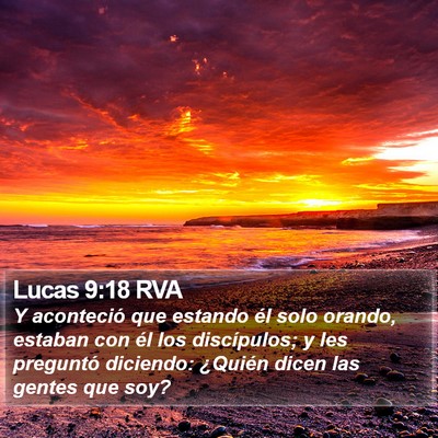 Lucas 9:18 RVA Bible Verse Image