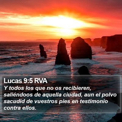 Lucas 9:5 RVA Bible Verse Image