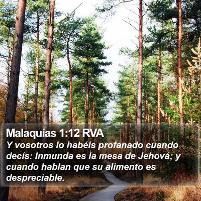 Malaquías 1:12 RVA Bible Verse Image