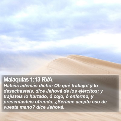 Malaquías 1:13 RVA Bible Verse Image
