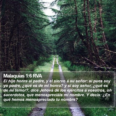 Malaquías 1:6 RVA Bible Verse Image